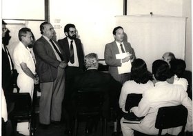 REITOR FERNANDO GAMA ACOMPANHA O MINISTRO DA EDUCAÇÃO JORGE BORNHAUSEN EM SUA VISITA AO HU