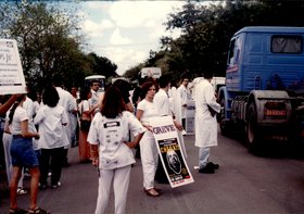 MANIFESTAÇÃO DE GREVISTAS DO HOSPITAL UNIVERSITÁRIO