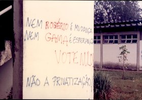 PROTESTO CONTRA AS ELEIÇÕES E A PRIVATIZAÇÃO