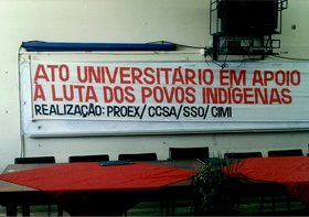 ATO UNIVERSITÁRIO EM APOIO À LUTA DOS POVOS INDÍGENAS