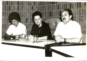 DEBATES COM A COMUNIDADE ACADÊMICA - PROFESSORA EMÍLIA FREITAS - REITORA DELZA GITAÍ E O PROFESSOR CRISTOVAN BUARQUE